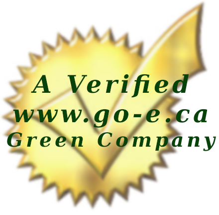 go-e.ca certified company. Means that this company has a strategic plan in place and policy to move it forward for a sustainable Earth!
